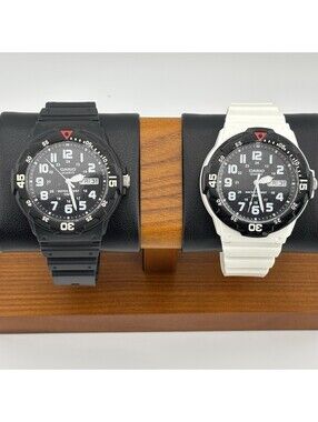 Casio MRW-200H Analog Day-Date Sports Watch Lot 43mm White Black 100M